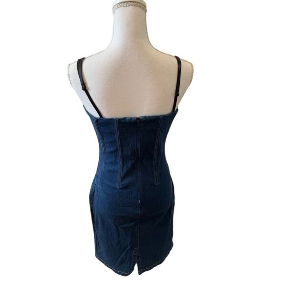 Vintage Y2K Moda International Boned Denim Corset Dress - Picture 4 of 7